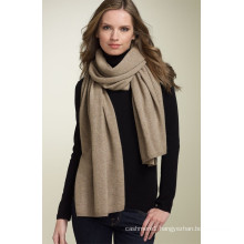 luxury plain knitted 100% pure real cashmere scarf